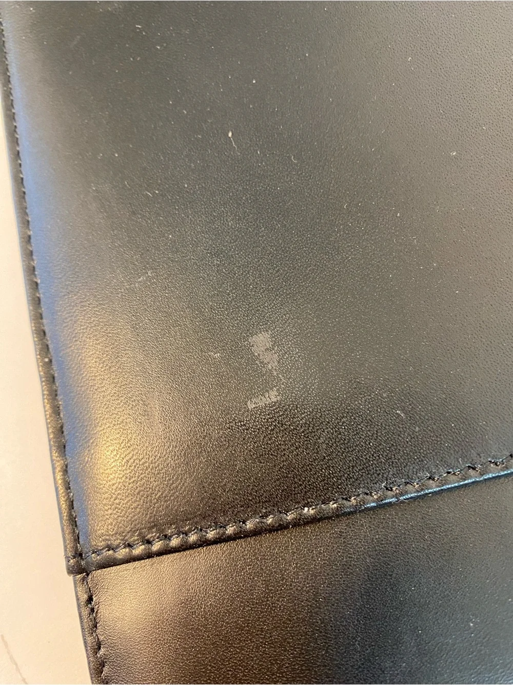 HARTMANN Black Leather Padfolio Tablet Pad Holder